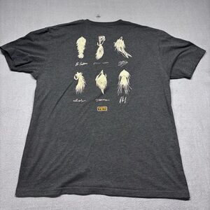 Mens Yeti Coolers Fly Fishing T Shirt 2XL Gray Short Sleeve
